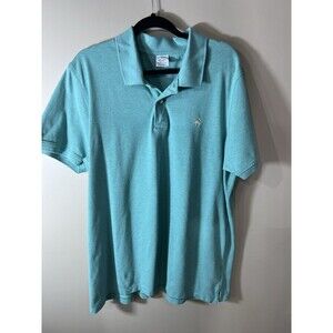 Brooks Brothers 1818 Men's Short Sleeve Polo Shirt Green Size XXL Slim Fit